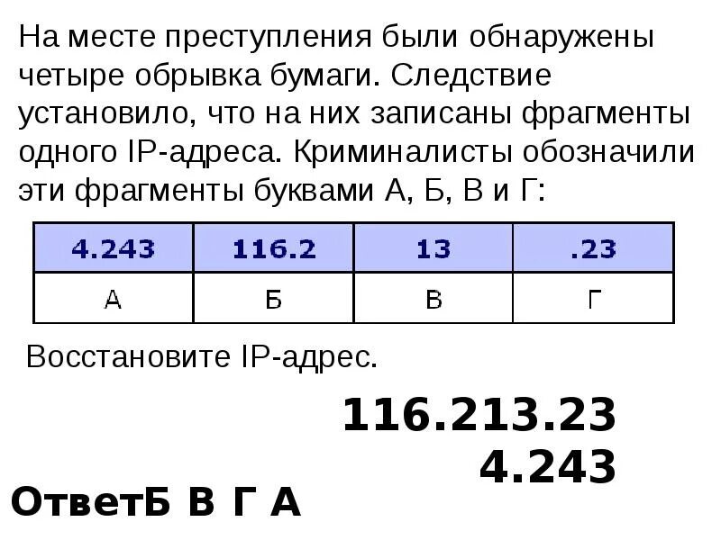 Ip информатика огэ. Восстановите IP-адрес.. Задания на IP адрес. Задачи по IP адресации.