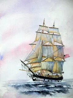 Нарисовать картину корабль