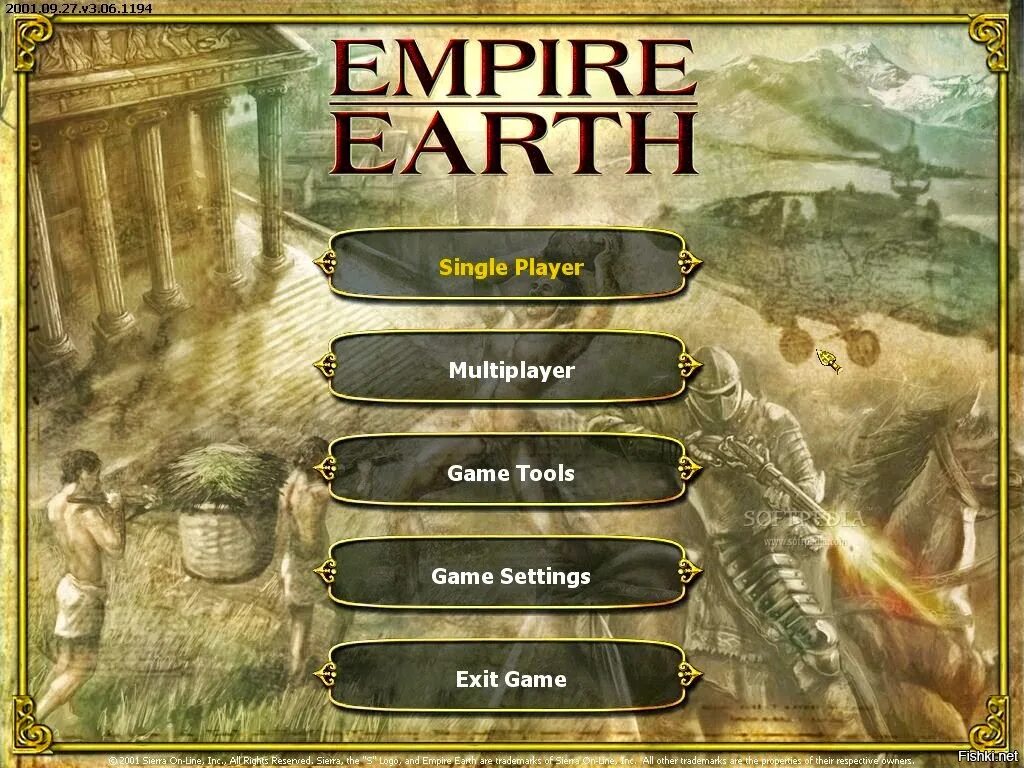 Empire Earth 1 меню. Empire Earth 2 главное меню. Empire Earth меню. Игра Empire Earth 2001. Стратегия игра книга