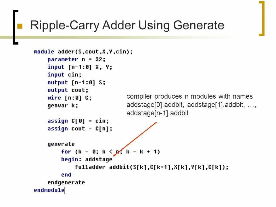 Generate for as