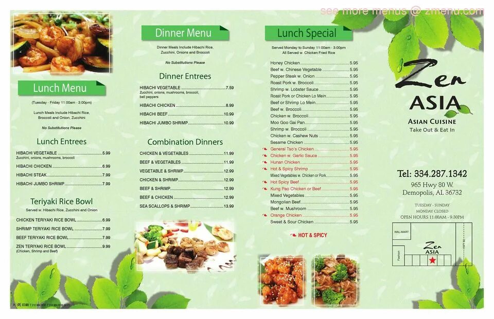 Garden menu