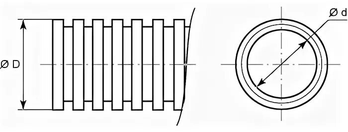 Гофра схема. Труба гофрированная ПВХ 20 мм чертеж. Труба гофрированная 40 чертеж. Гофра ПНД 40 чертеж. Схема гофрированной трубы.