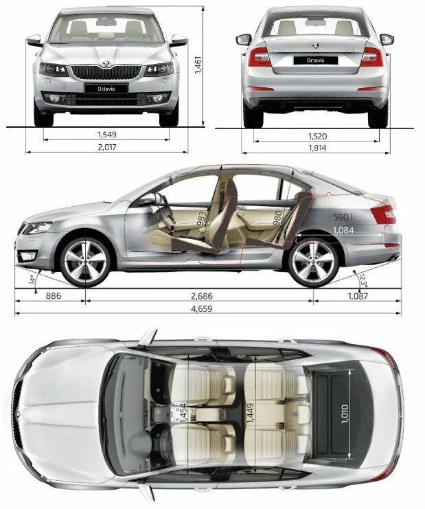 Skoda octavia габаритные размеры. Колесная база Octavia a7. Skoda Octavia a8 габариты.