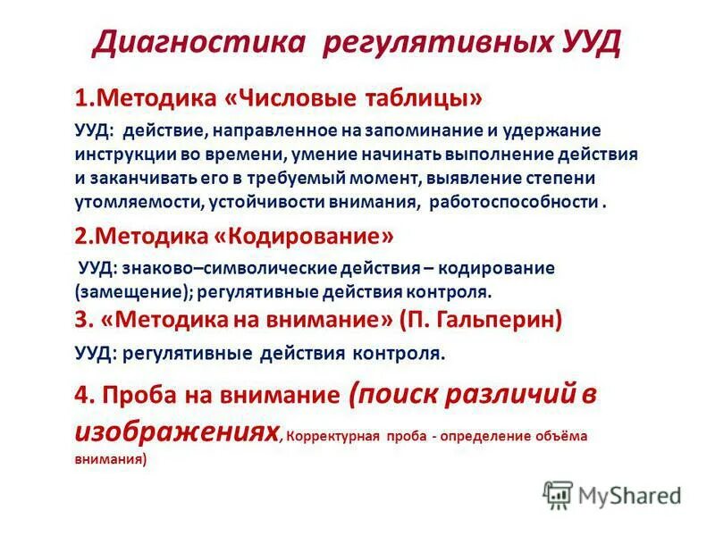 диагностики ууд. диагностика ууд. диагностика ууд. диагноз ууд. методики для оценки ууд.