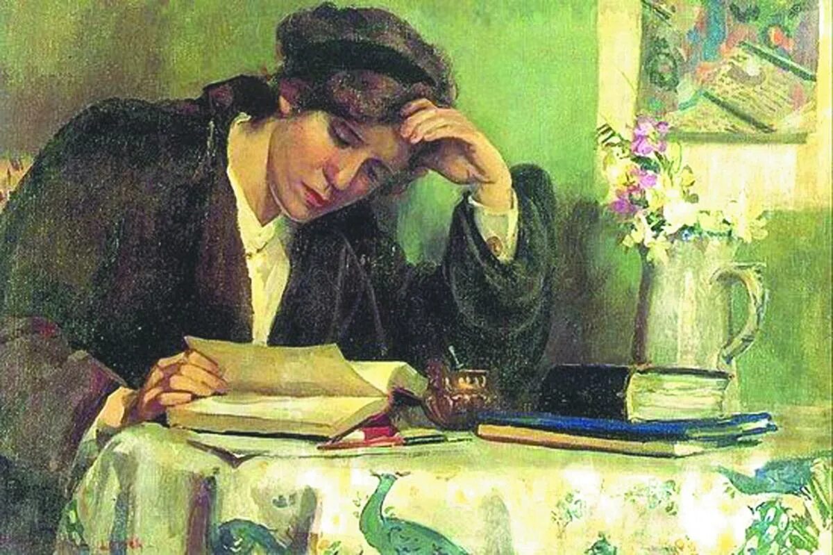 Неискушенный читатель. Художник Ethel Pennewill Brown Leach (1878 – 1959). "Мать и дитя".. Студенты живопись. Студент за чтением.