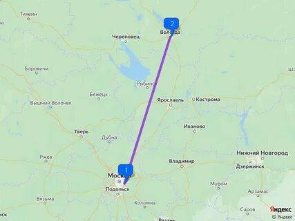 Расстояние от москвы до вологды на машине
