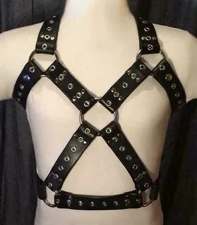 Diamondback Bondage Gay Interest Chest Harness Handcrafted from top grain l...