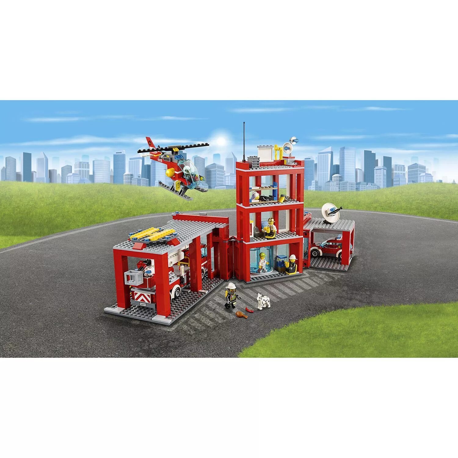 Сити пожарная. LEGO City пожарная станция 60110. LEGO City пожарная часть 60110. Лего Сити пожарная станция 60110. LEGO City Fire пожарная часть (60110).