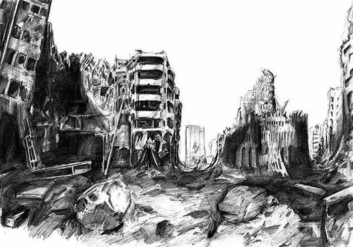Рисовать разрушенный город. Рисование разрушенных зданий. зарисовки разрушенного здания. разрушенный город эскиз. разрушенные здания наброски.