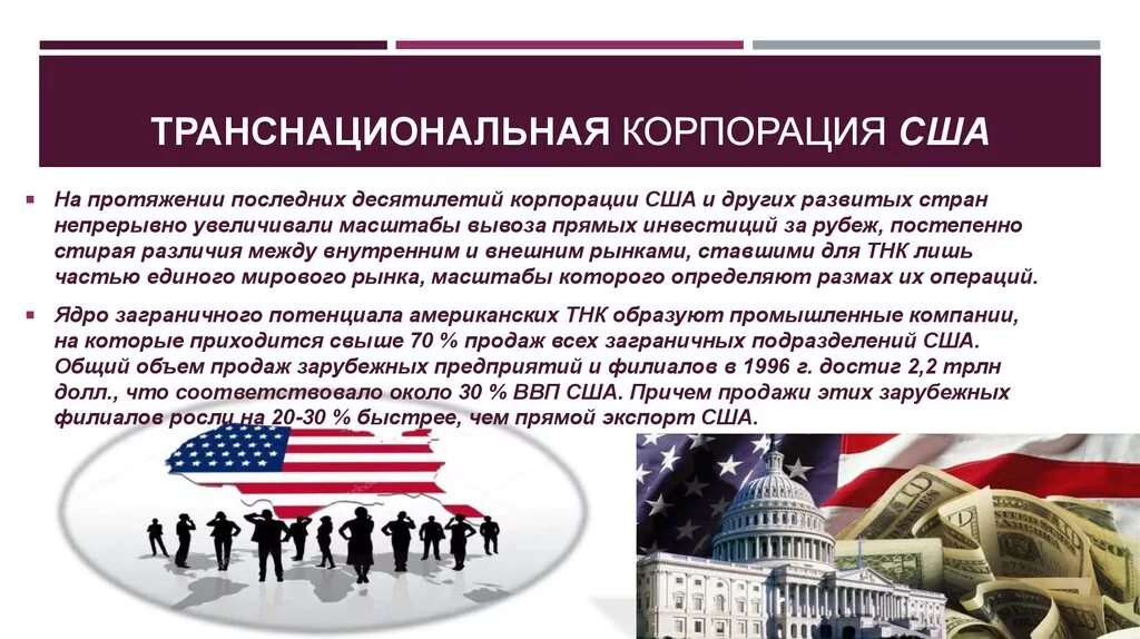 Политическая организация сша. Транснациональные корпорации. ТНК транснациональные корпорации. Американская Транснациональная компания. Корпорации США.