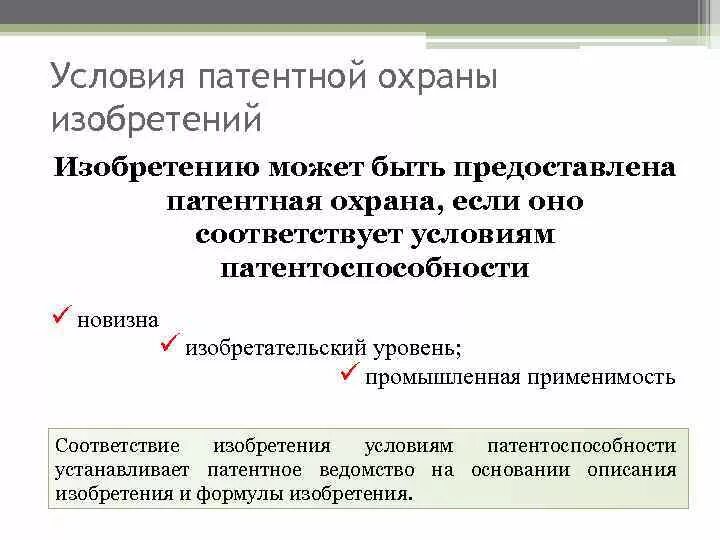 Условия патентоспособности изобретения и полезной модели. Изобретение промышленный образец и полезная модель критерии. Условия патентоспособности патентное право. Условия патентоспособности промышленного образца. Понятие патентоспособности изобретения.
