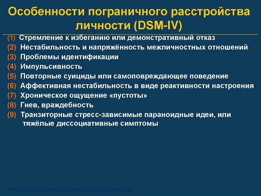 Человек с пограничным расстройством