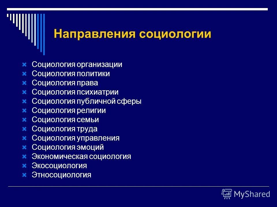 Как называются направления развития