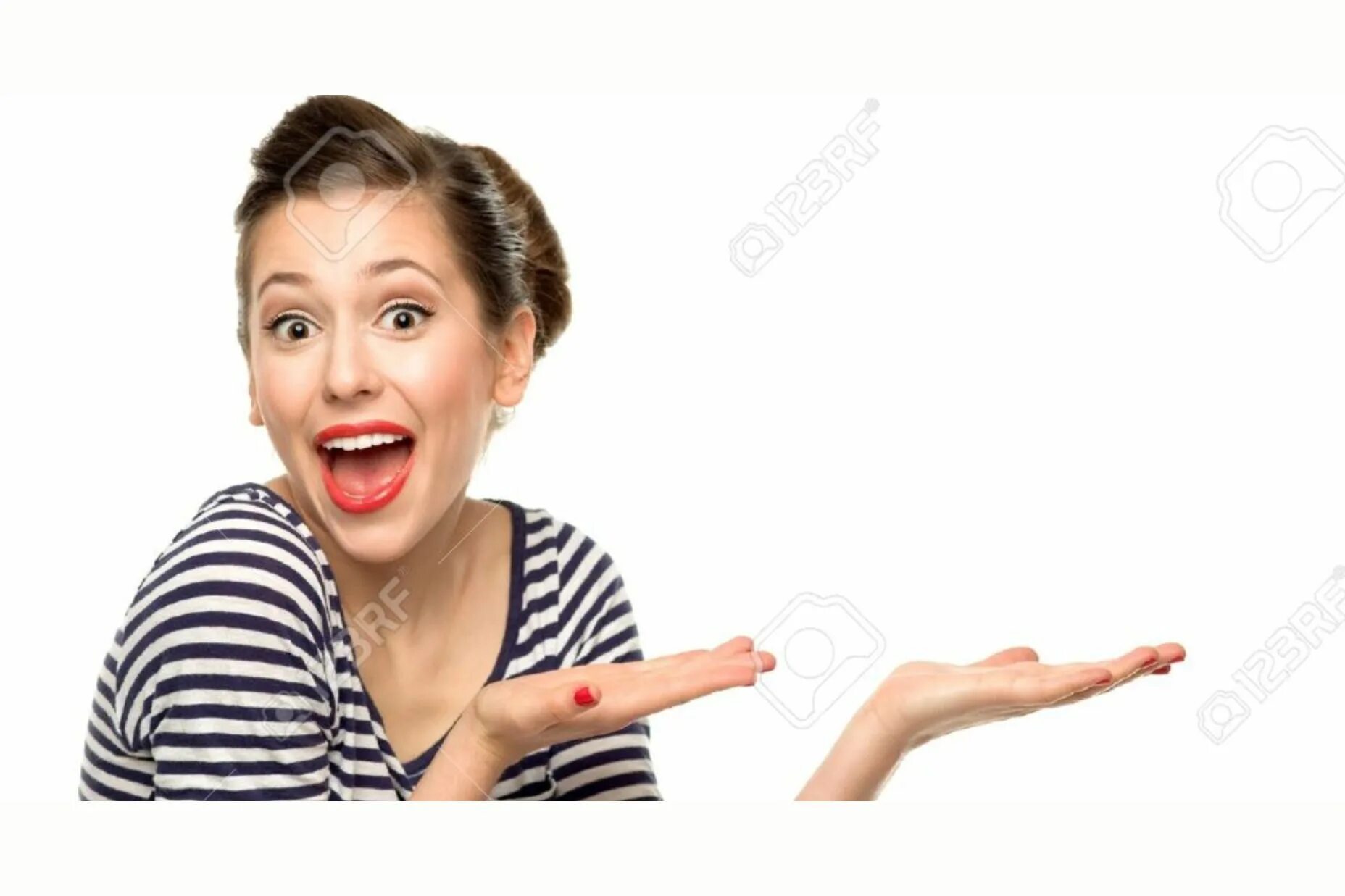 Think carefully. Девушка удивление PNG.