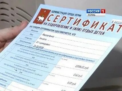 Сертификат на путевку в детский лагерь 2024