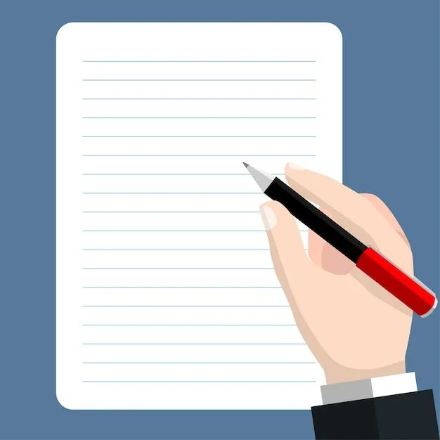 Write note. Обращение на бумаге. бумага с заявлением вектор. заявление ручкой. writing notes.