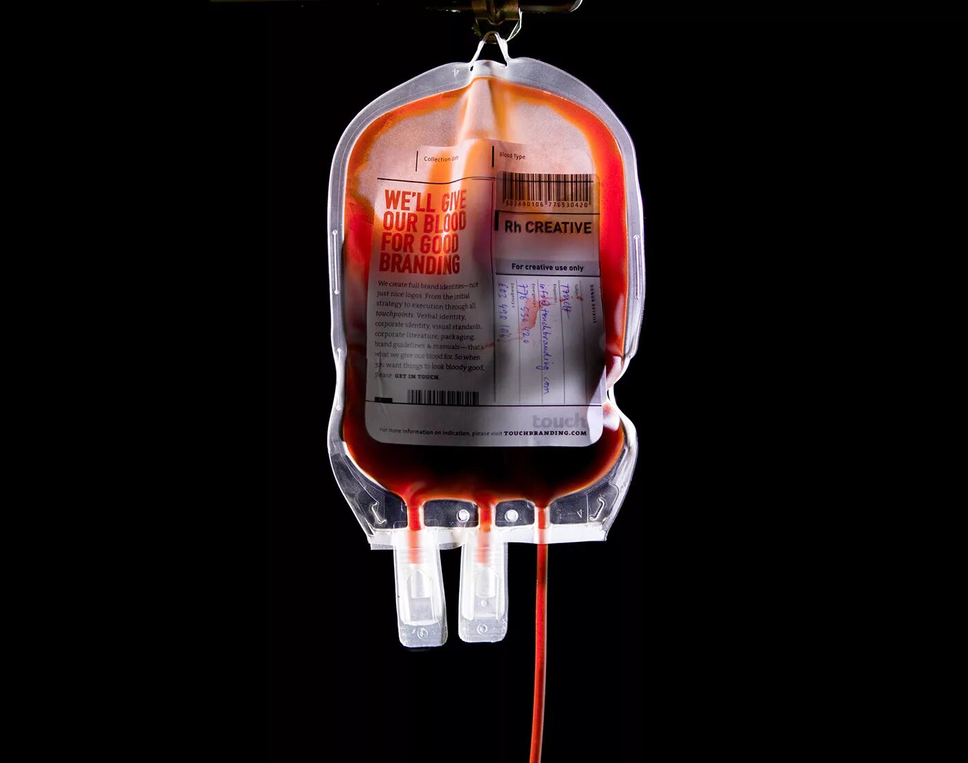 Touch brand. Blood Bag Dimensions.