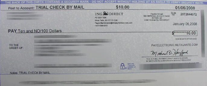 First Horizon Void cheque. Victory checks in the mail.