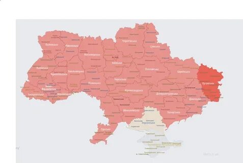 Карта повітряних тревог україни