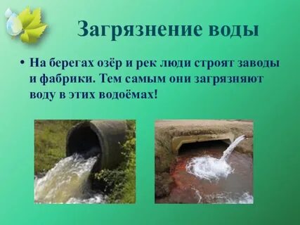 Классы загрязнения рек