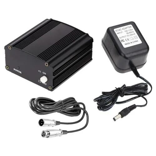 Американский блок питания. Фантомное питание bm800. Блок питания для микрофона. Блок питания для микрофона. Фантомное питание для микрофона 48v.