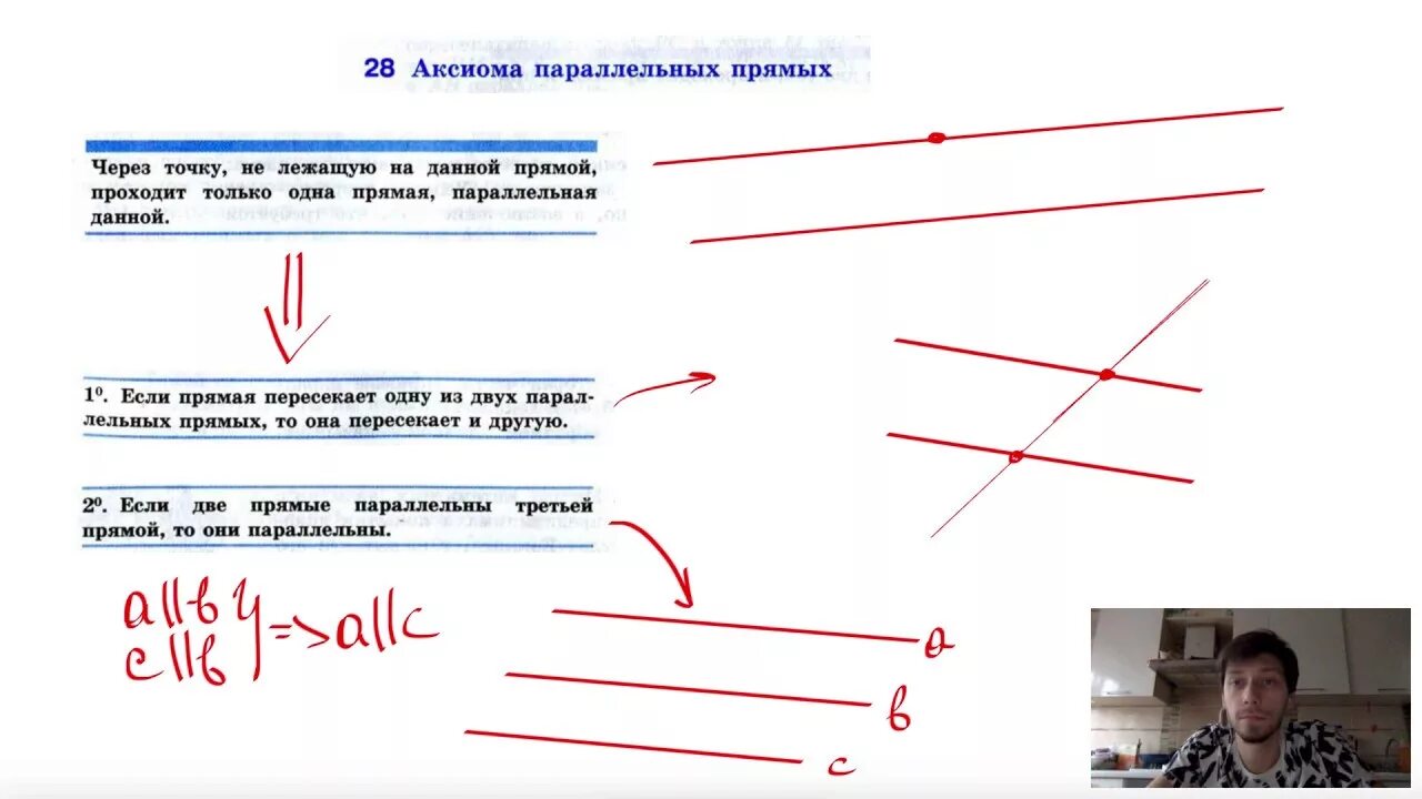 Аксиомы 7 класс атанасян. Теорема Аксиома параллельных прямых 7 класс. Аксиомы параллельных прямых и их следствия. Аксиома параллельности прямых 7 класс. Об аксиомах геометрии Аксиома параллельных прямых 7 класс.