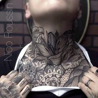 Hands around neck