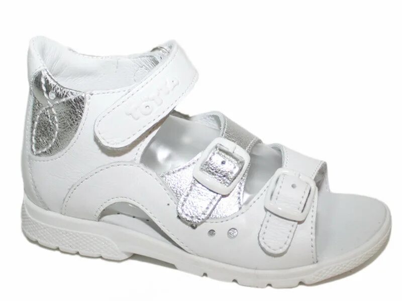 1 27 99. Тотто 027. Сандалики Totto. Обувь ортопедическая детская 0225/1 белый/серебро ТОТТА. Тотто сандали серебрянные.
