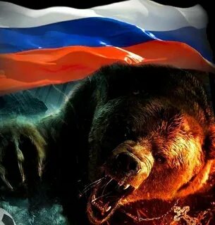 Медведь с флагом