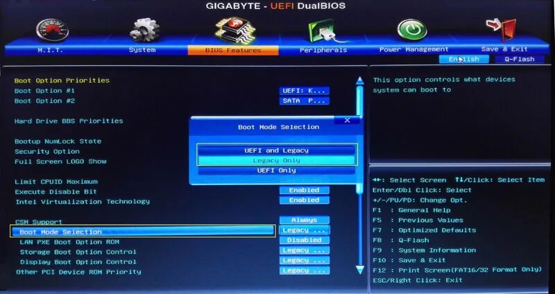 Spb gigabyte support ru. Биос Boot. Безопасная загрузка в биосе Gigabyte. Gigabyte BIOS Boot menu. Boot Mode select UEFI.