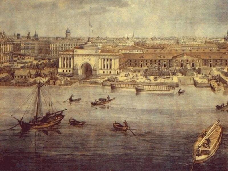 Петербург основан. Адмиралтейство 18 век СПБ.
