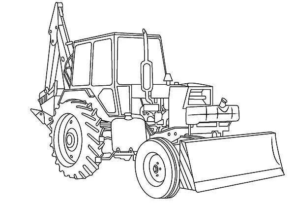 tractor cartoon for coloring book. Стоковая иллюстрация № 10776969, иллюстратор 