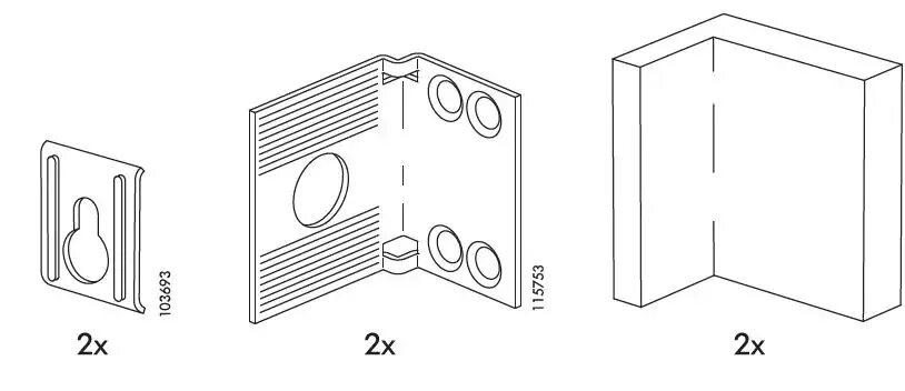 302 27. Уголок крепёжный ikea 115753.