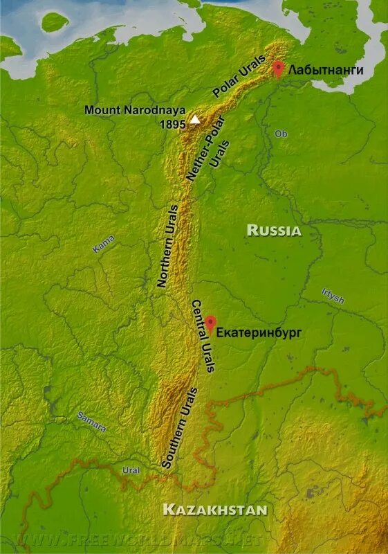 Гора народная Урал на карте России. Уральские горы гора народная на карте. Гора народная на карте Урала. Уральские горы на карте с городами. Средняя точка уральских гор