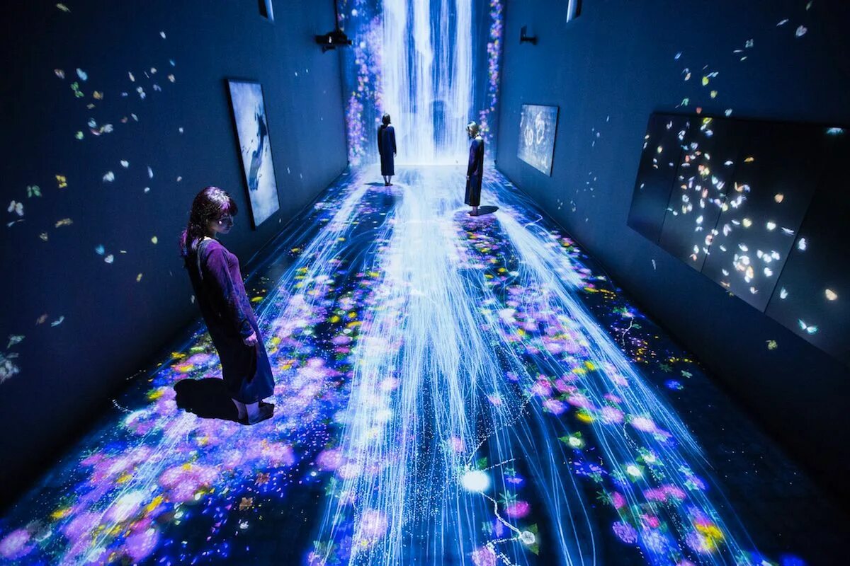 Transcending the future with. Иммерсивная выставка TEAMLAB. Музей TEAMLAB В Москве. TEAMLAB инсталляции. Интерактивные световые инсталляции.