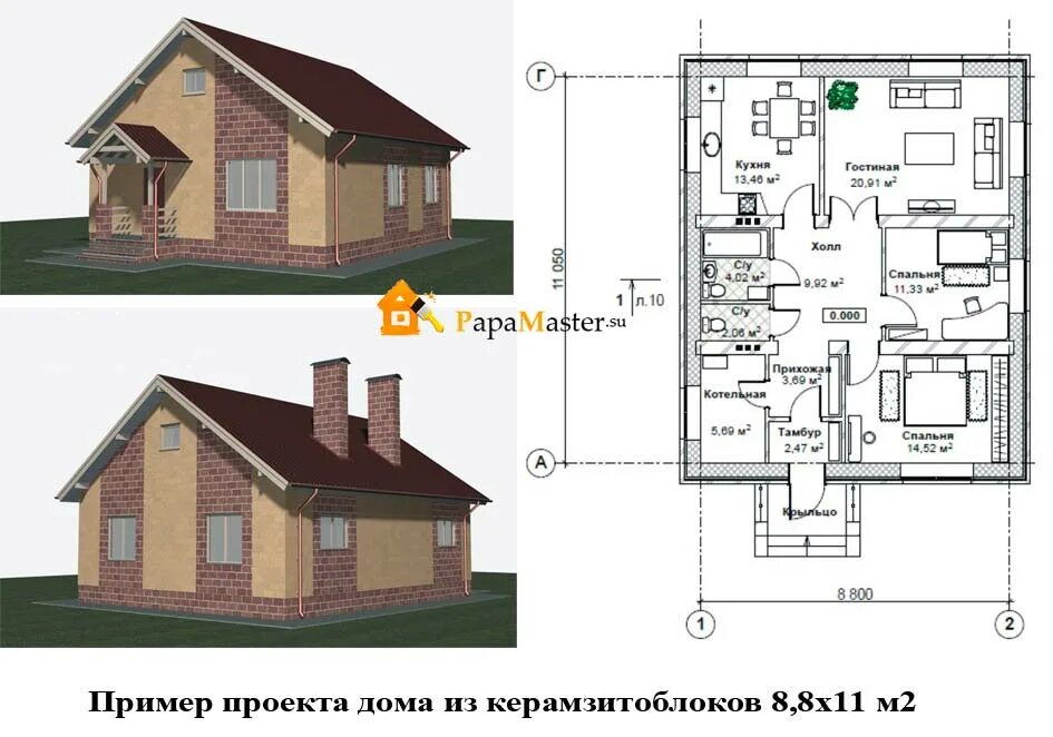 Выбор проекта дома из пенобетона, пеноблоков, газобетона. Что следует учесть?