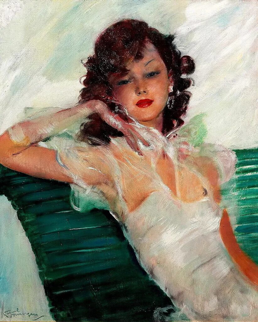 Мамзель это. Художник Jean-Gabriel Domergue. Jean-Gabriel Domergue картины.