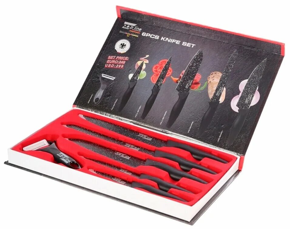 ножи эмран kw-00337. набор ножей профессиональный эмран kw-00337. набор кухонных ножей эмран 6 предметов. набор кухонных ножей эмран 6 предметов.