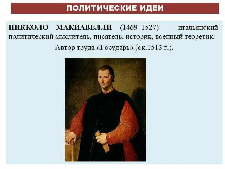 Политическая философия н макиавелли. Макиавелли (1469-1527). Итальянский политик. Политические идеи Никколо Макиавелли. Политическое учение Никколо Макиавелли. Никколо Макиавелли труды в философии.