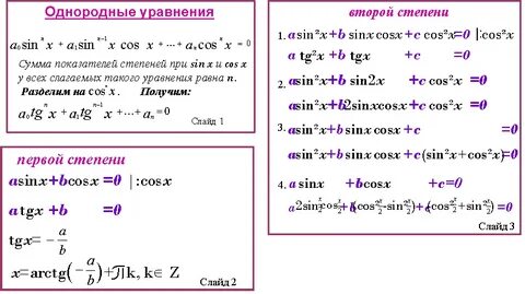 Сравнение второй степени