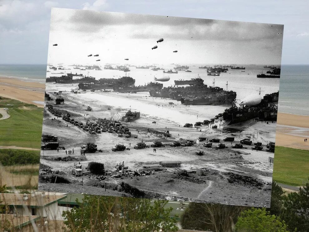 Нормандия время. 6 Июня 1944 высадка в Нормандии. Высадка в Нормандии пляж Омаха. Пляж Омаха Нормандия сейчас.