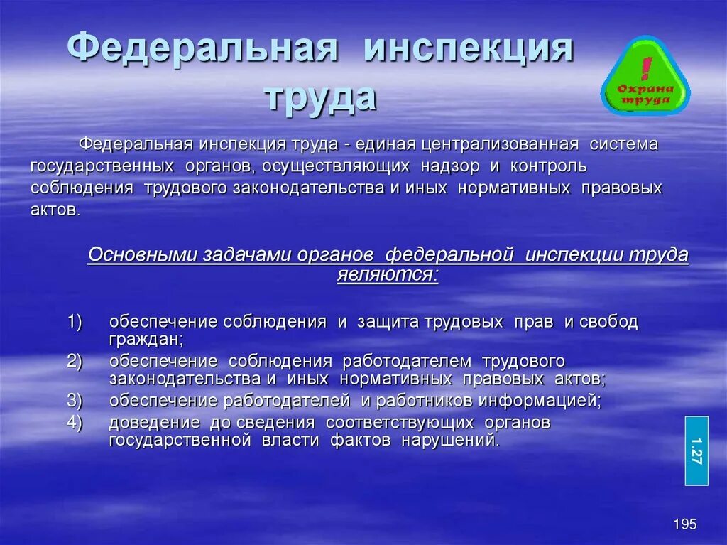 Органы федеральной инспекции труда