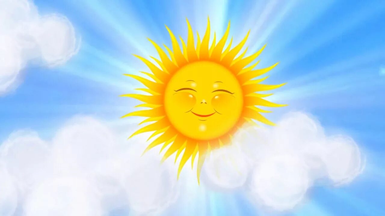 Солнце на голубом небе. Красивое солнышко. Лучезарное солнце. Яркое солнышко.