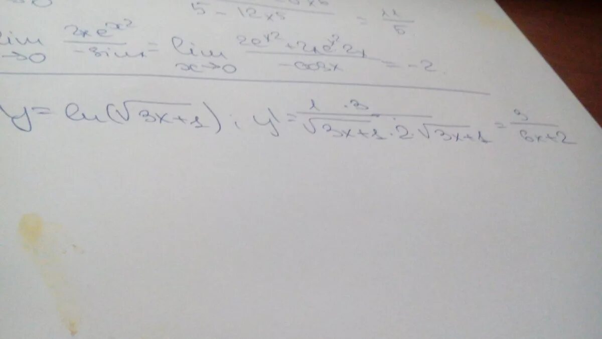 Y=Ln (sqrt(1+x^2)). Sqrt Ln(x+1)/x+1. 1/(X^3*sqrt(Ln(x)). Y=2x-Ln(x-3)+5.