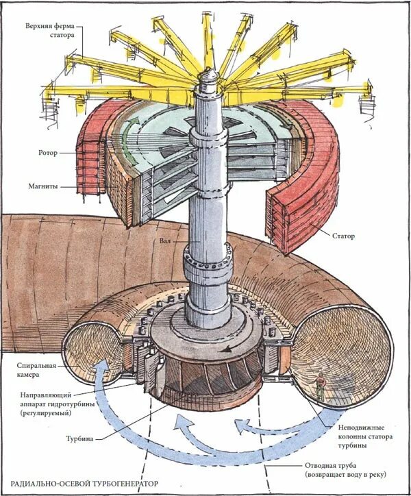 Конструкция гидрогенератора. Вертикальный гидрогенератор 110 мвт. Почему в гидрогенераторах используют роторы. Гидрогенератор вгс-700/100-48. Турбогенератор твв-320-2.