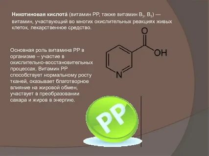 Цвет никотиновой кислоты