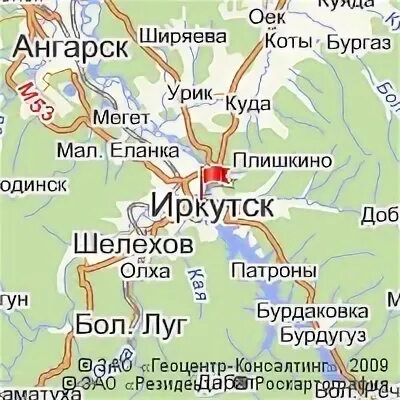 Где находится иркутск на карте