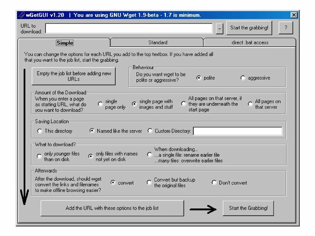 Url download file. Wget. Wget Windows. Download wget for Windows. Gui загрузить и сохранить файл.