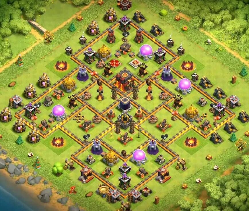 База hybrid. 10th. 10 ТХ Clash of Clans. 10 Ратуша клэш оф кланс. Th9-th10.