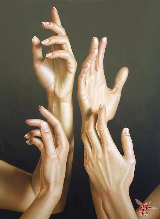 Омар Ортис художник. Женская рука. Красивые руки. Изящные руки.